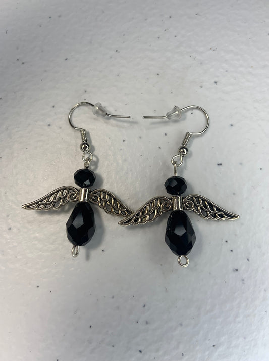 Black Angel Earrings