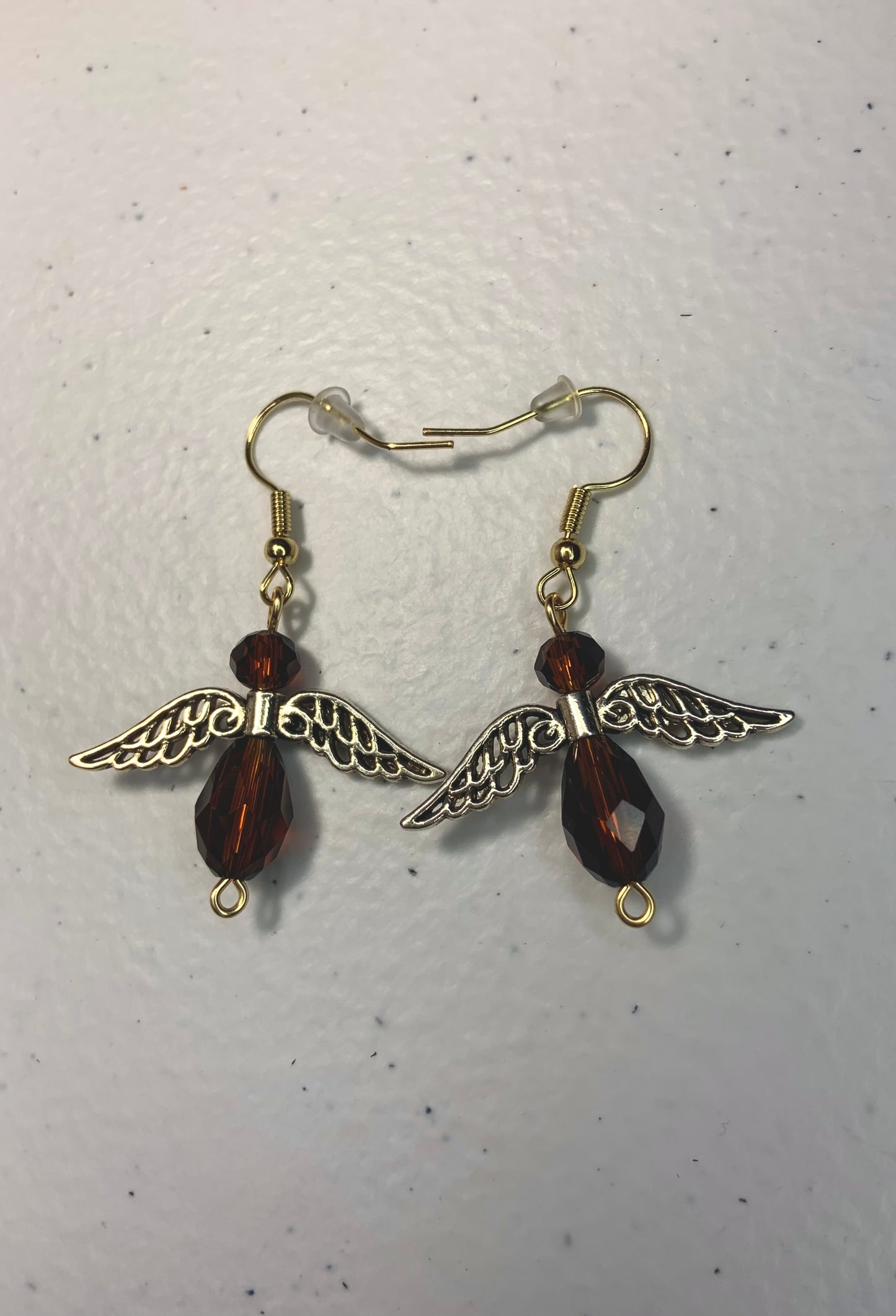 Brown Angel Earrings
